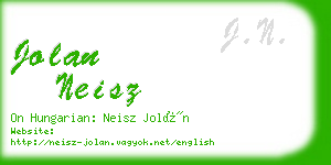 jolan neisz business card